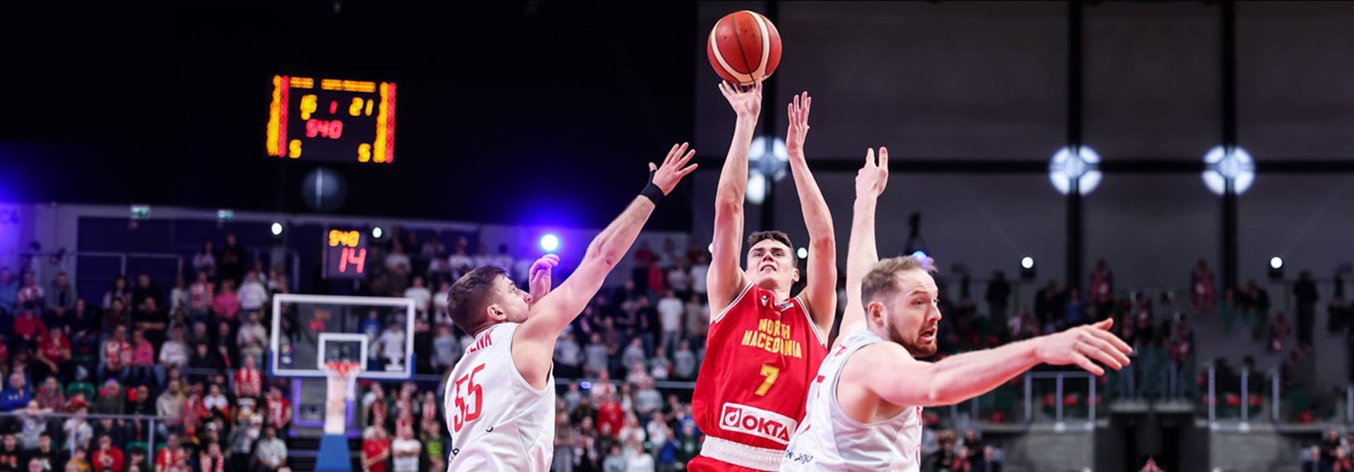 32+8+8 of Dimitrijevic helped North Macedonia defeat Poland